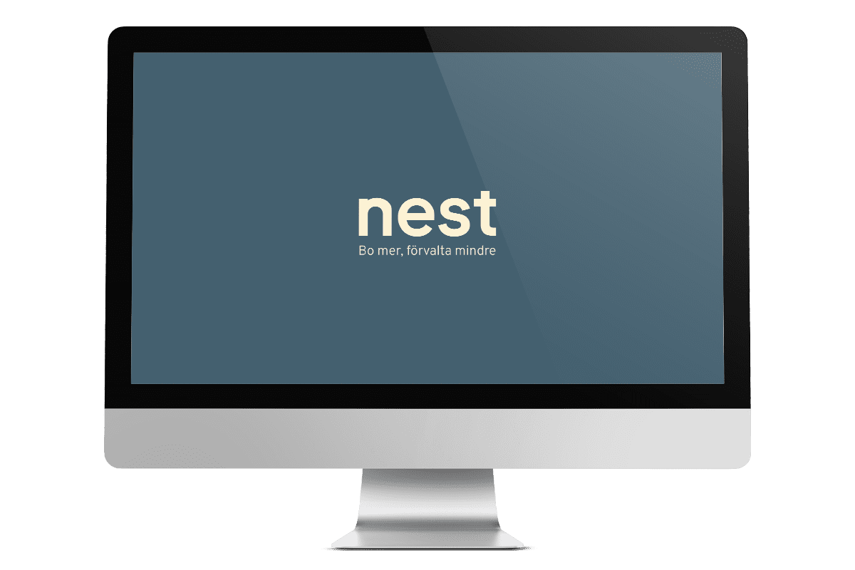 Dator som visar Nest tjänst för bokning anpassat till en bostadsrättsförening.